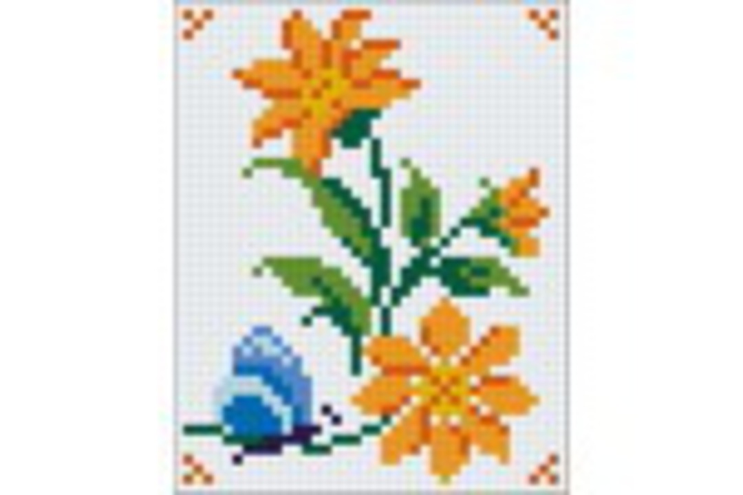 Flower Series VI One [1] Baseplate PixelHobby Mini-mosaic Art Kit image 0